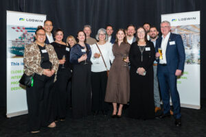 Company Rebranding Cocktail Evening Large Group Photo